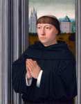 Монах августинец на молитве